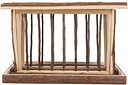 Vorschaubild TRIXIE Heuraufe mit Boden und Dach, Rindenholz, 40 × 22 × 30 cm