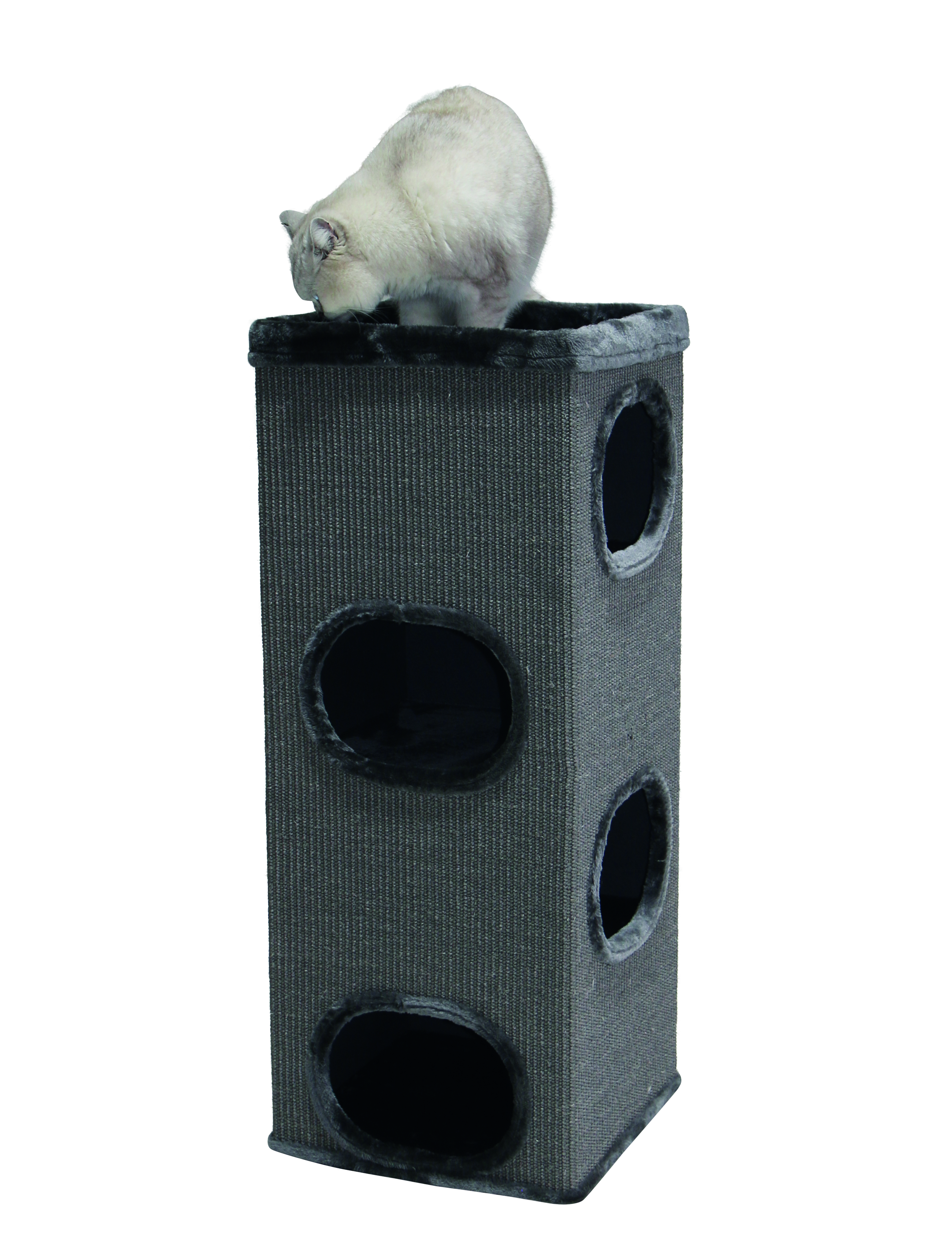 NOBBY Kratztonne "ADRA III" dunkelgrau 38 x 38 x 98 cm