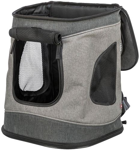 TRIXIE Rucksack Timon, 34 × 44 × 30 cm, schwarz/grau