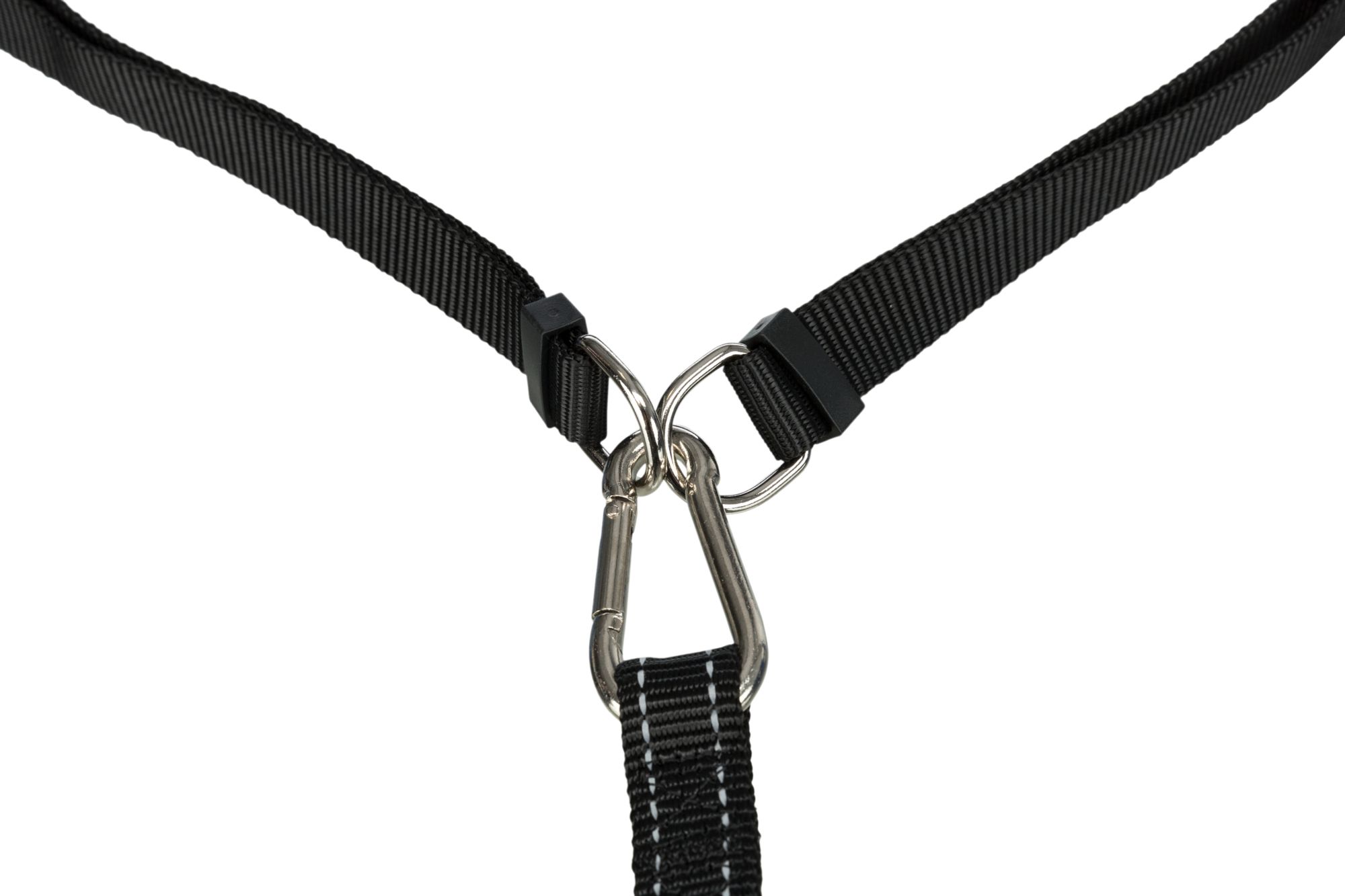 TRIXIE Bauchgurt mit Leine, breit, neoprengepolstert, Gurt: 70–120 cm/12 cm,  Leine: 1,10–1,50 m/20 mm, sch
