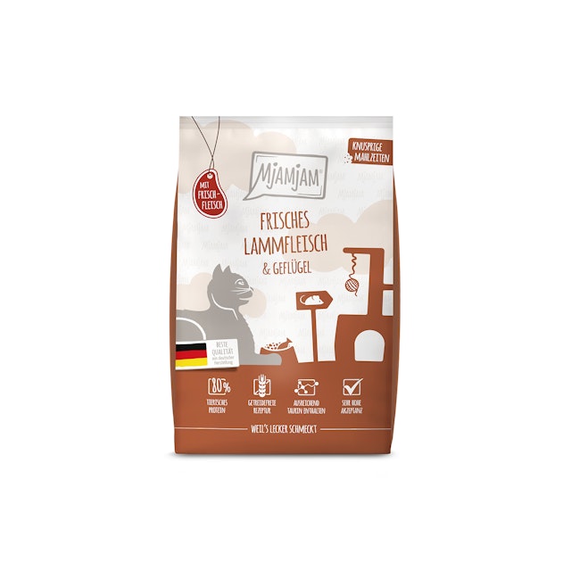 Mjamjam Frisches Lamm & Geflügel KatzentrockenfutterVorschaubild