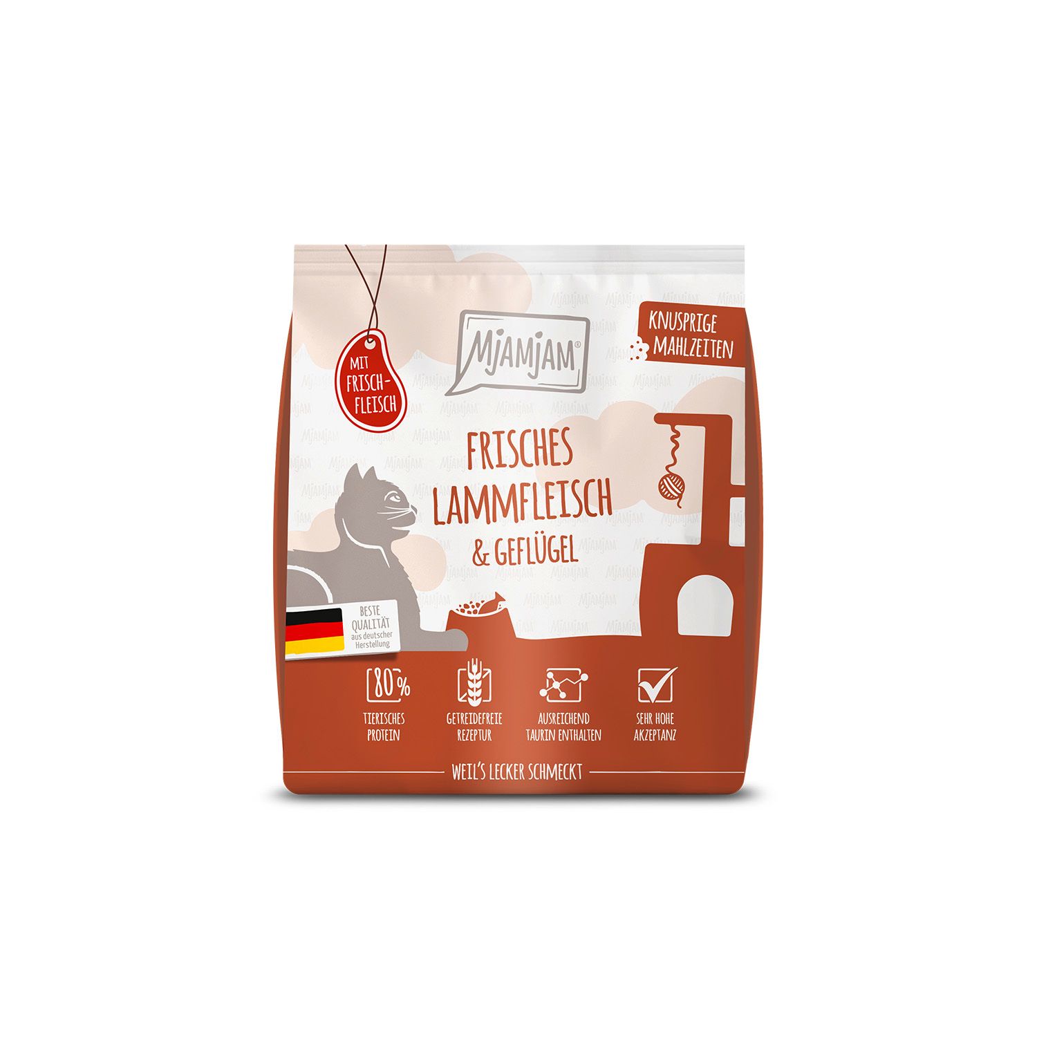 Mjamjam Frisches Lamm & Geflügel Katzentrockenfutter