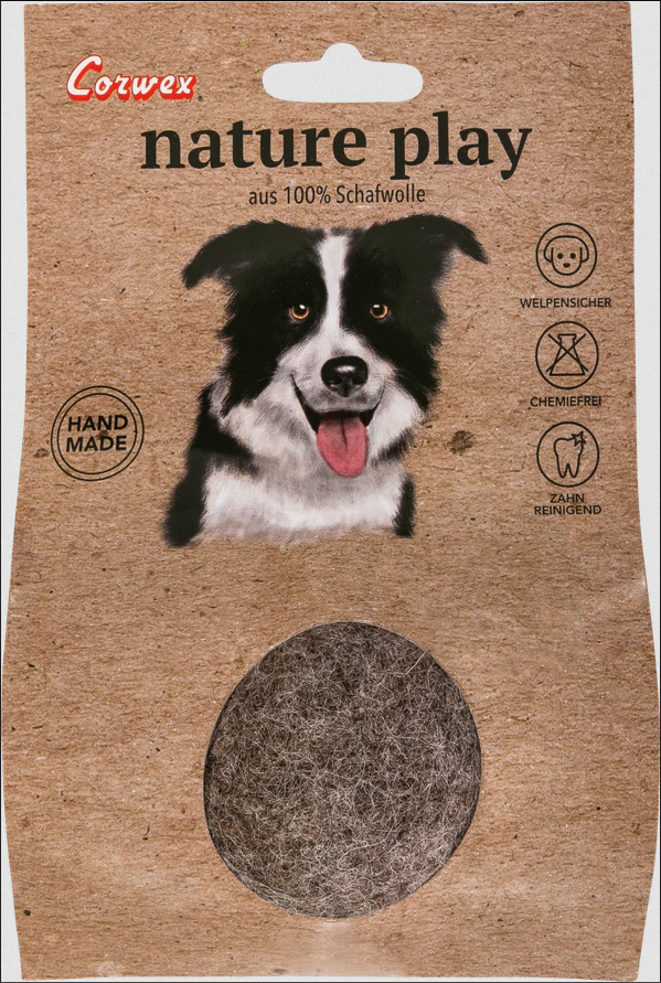 Corwex nature play Ball 6 Centimeter braun Hundespielzeug