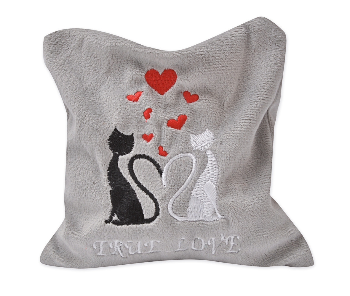 Aumüller Katzenspielkissen True love mittel hellgrau