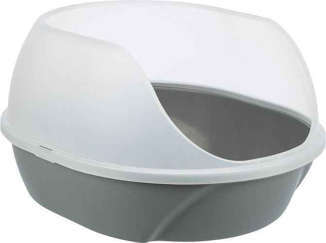 TRIXIE Katzentoilette Simao, hoher Rand, 48 × 30 × 58 cm, grau