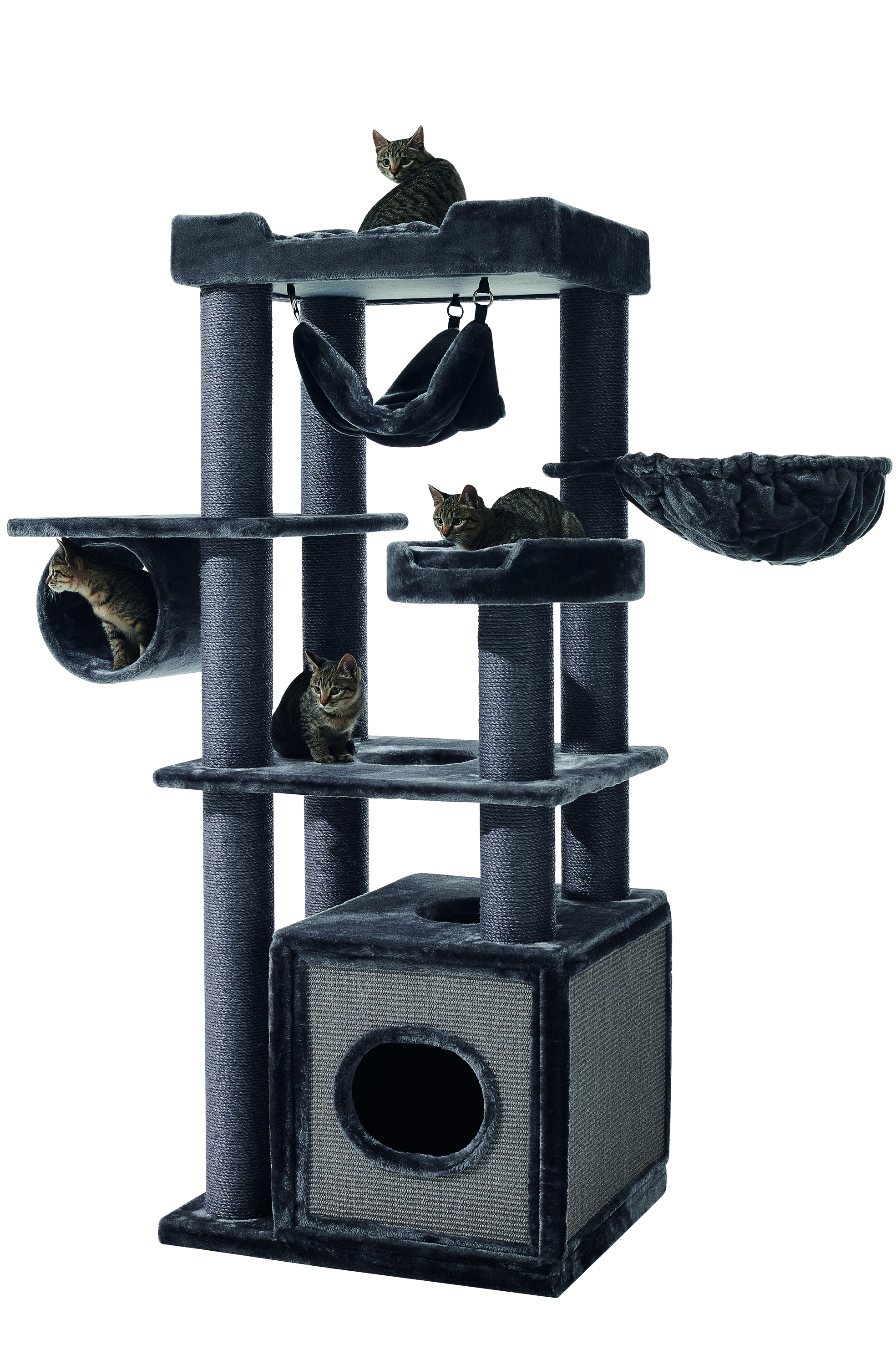 NOBBY Kratzbaum "FARIS" grau; 70 x 60 x 173 cm