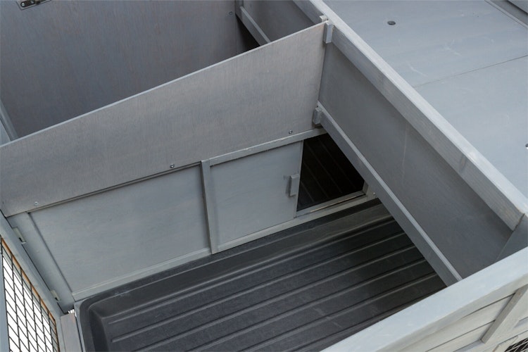 Kleintierstall XL, 2-stöckig, 135 × 115 × 112 cm, grau