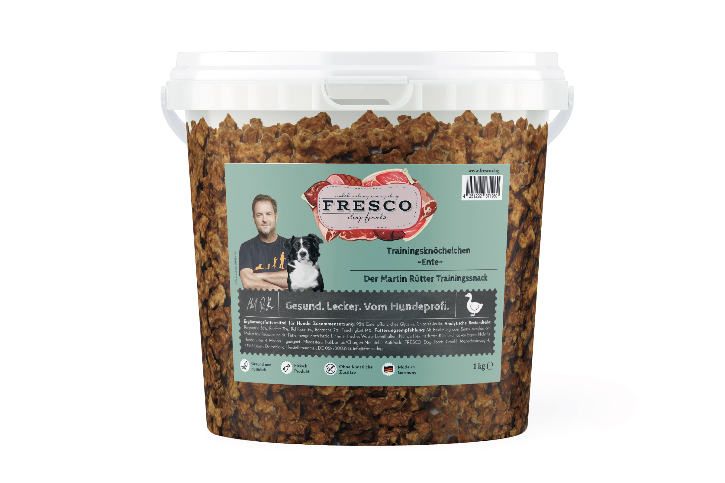 FRESCO Martin Rütter Trainingsknöchelchen Ente (1kg-Eimer) 1000g