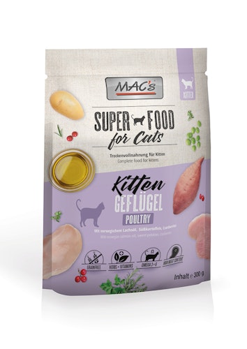 MAC's Kitten Geflügel & Shrimps Katzentrockenfutter