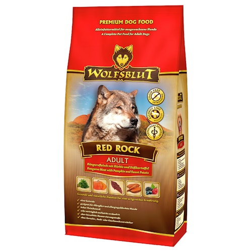 WOLFSBLUT Red Rock Kängurufleisch mit Süßkartoffeln Hundetrockenfutter