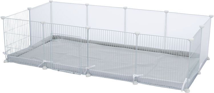 TRIXIE Indoor Freilaufgehege, Metall/Kunststoff, 140 × 35 × 70 cm, weiß