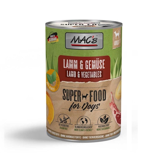 MAC's Lamm&Gemüse Hundenassfutter