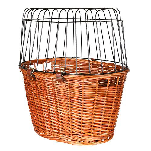 TRIXIE Front-Fahrradkorb, 44 × 48 × 33 cm, natur