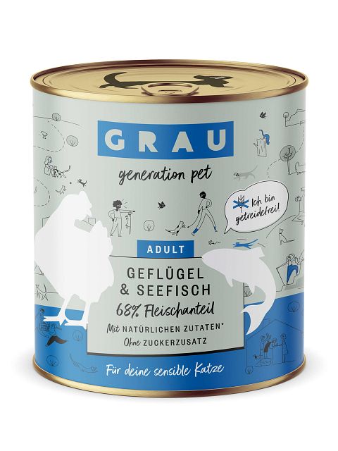 grau Katze 800 Gramm KatzennassfutterVorschaubild