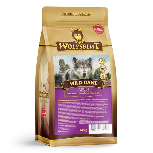WOLFSBLUT Wild Game Rebhuhn & Wildtaube mit Süßkartoffel Hundetrockenfutter