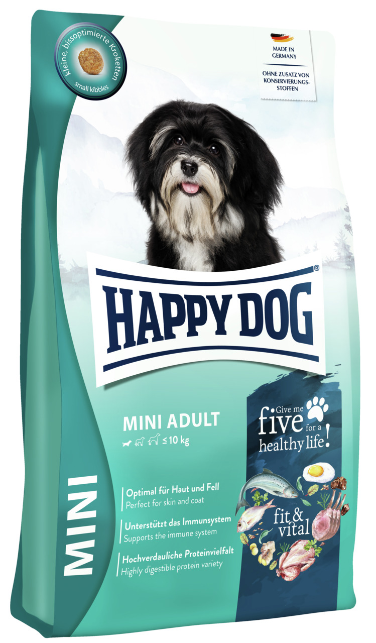 HAPPY DOG Mini 800 Gramm Hundetrockenfutter Fit & Vital Adult