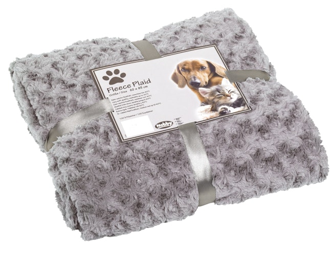 NOBBY Fleece Plaid "SUPER SOFT" hellgrau S 60 x 85 cm