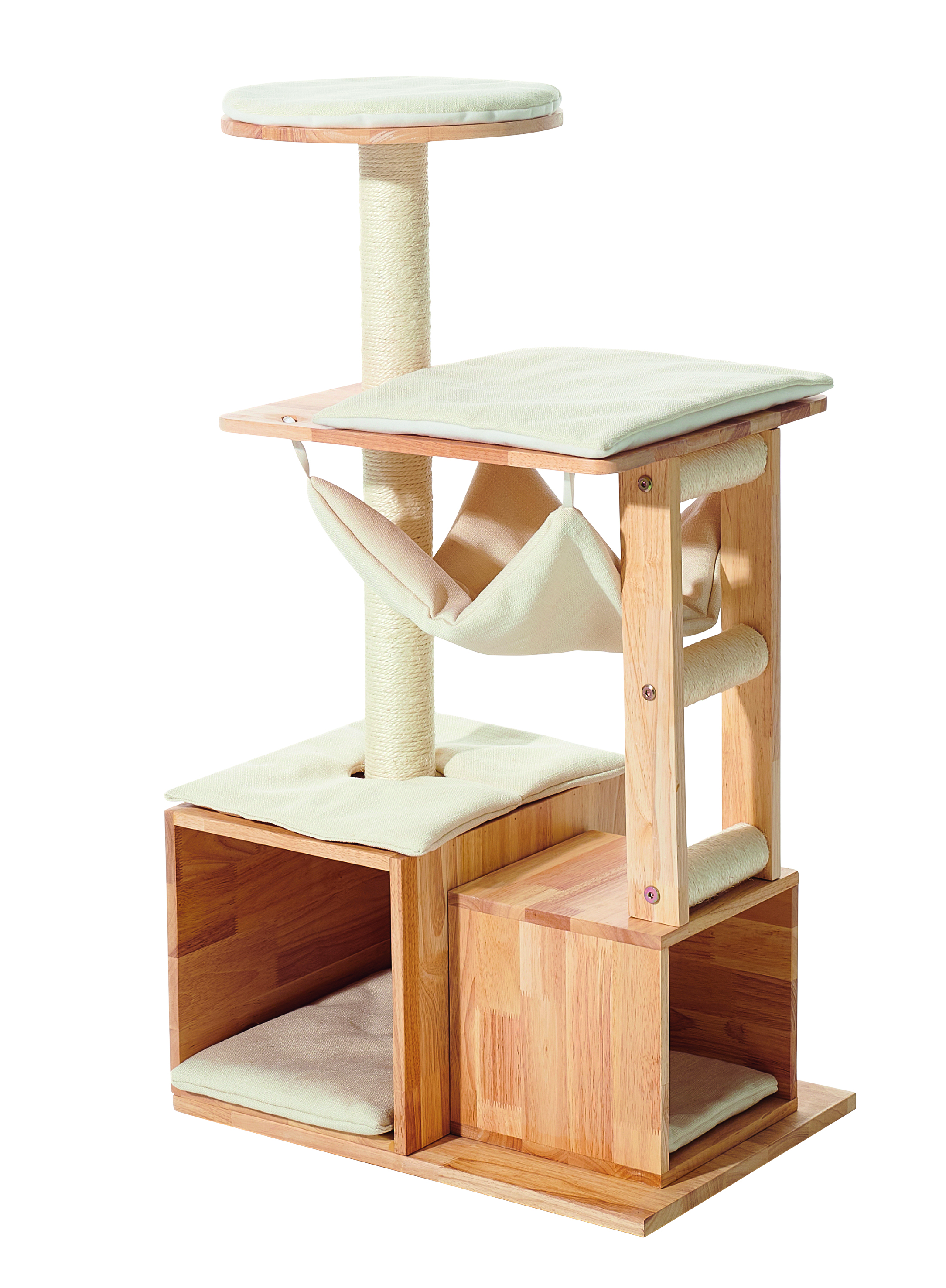 NOBBY Kratzbaum  "LIGNO" cream; 60 x 40 x 108 cm