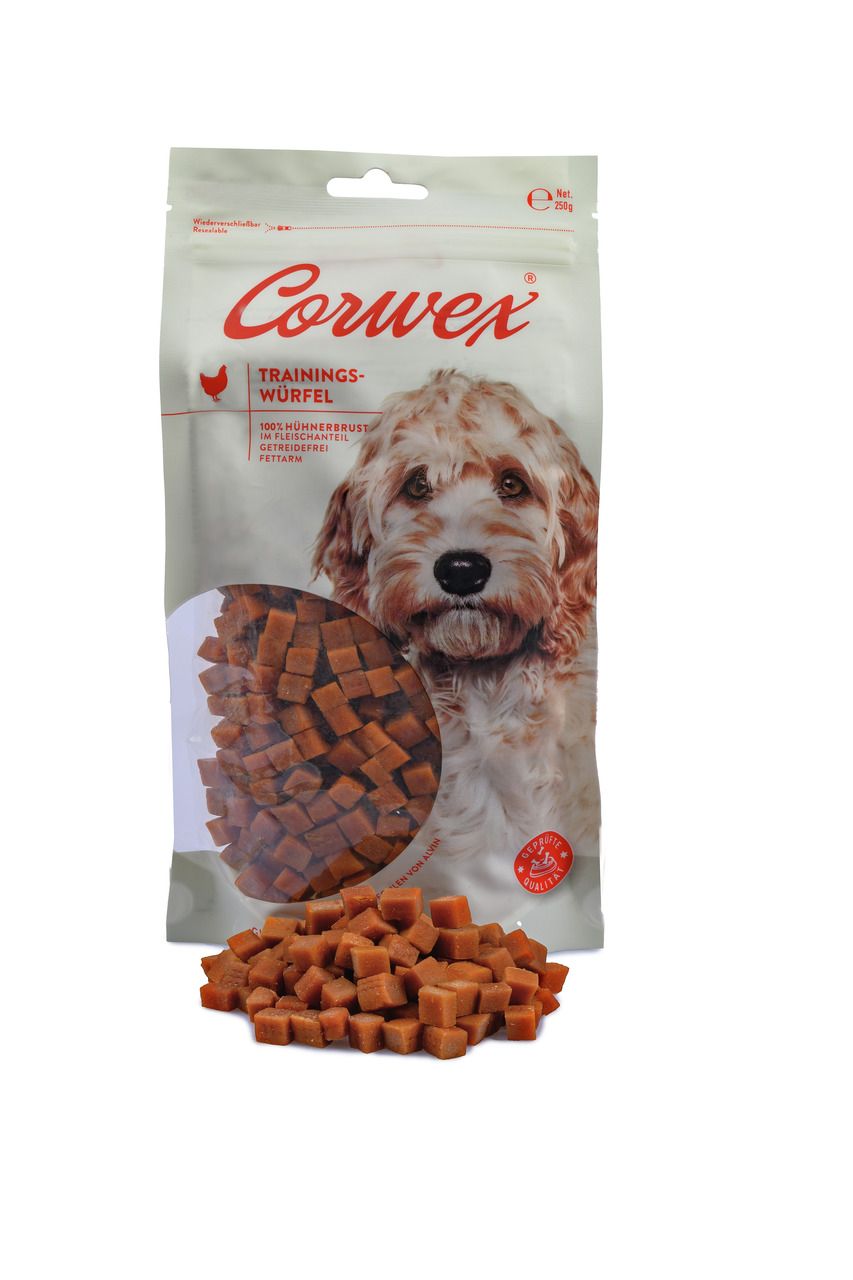Corwex Trainingswürfel Huhn 250g Hundesnack