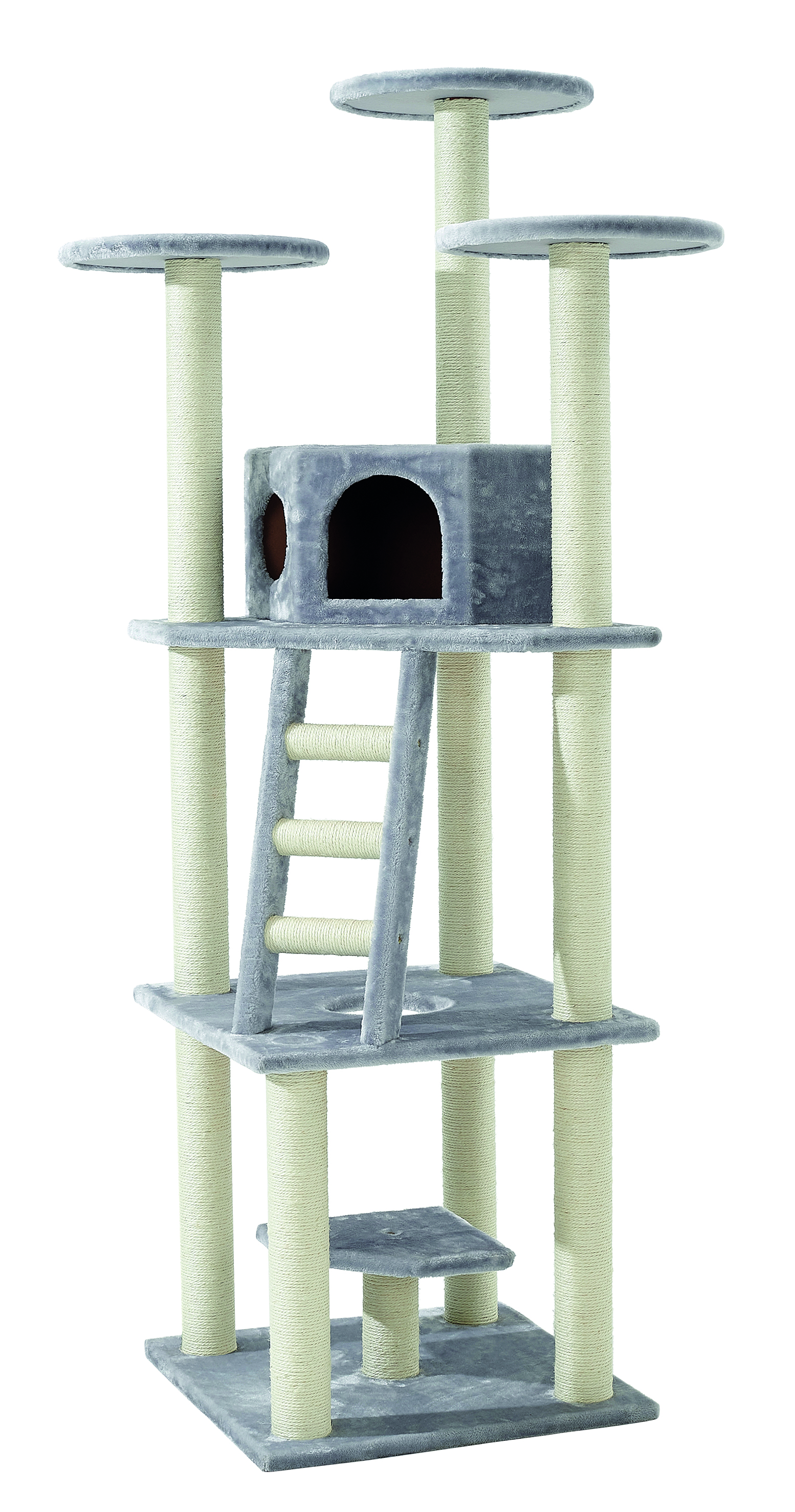 NOBBY Kratzbaum Classic "SULTAN" grau; 60 x 60 x 198 cm