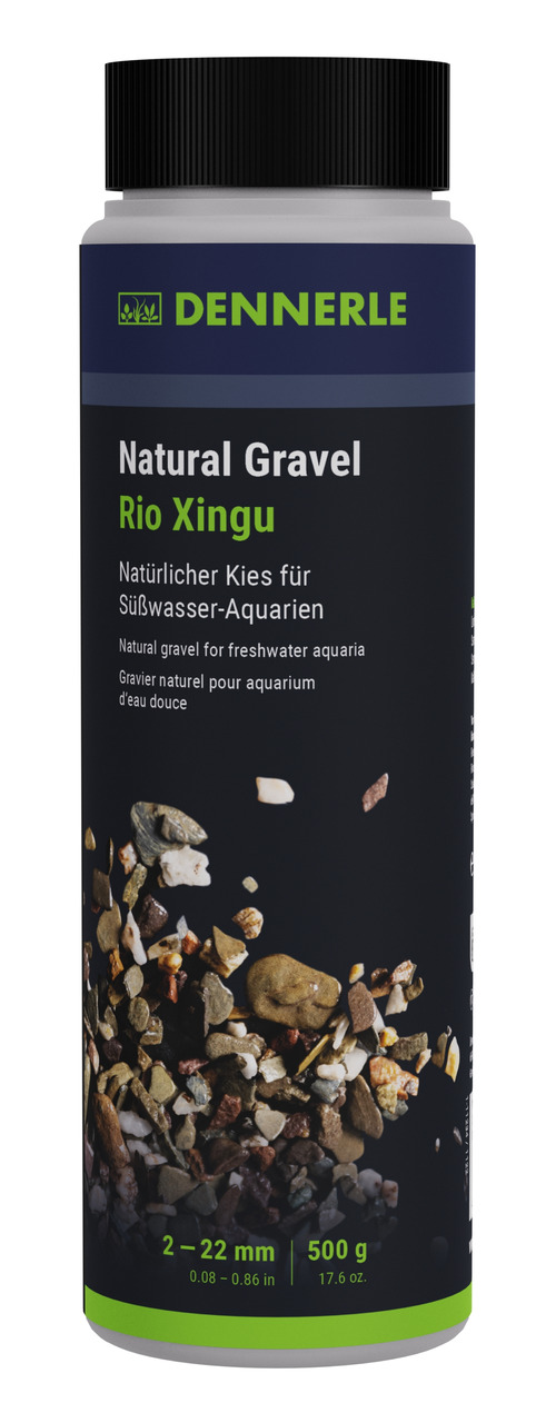DENNERLE Natural Gravel Rio Xingu 2-22 Millimeter 500 Gramm Aquarieneinrichtung