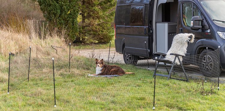 TRIXIE Mobiler Hundezaun, 15 m, schwarz