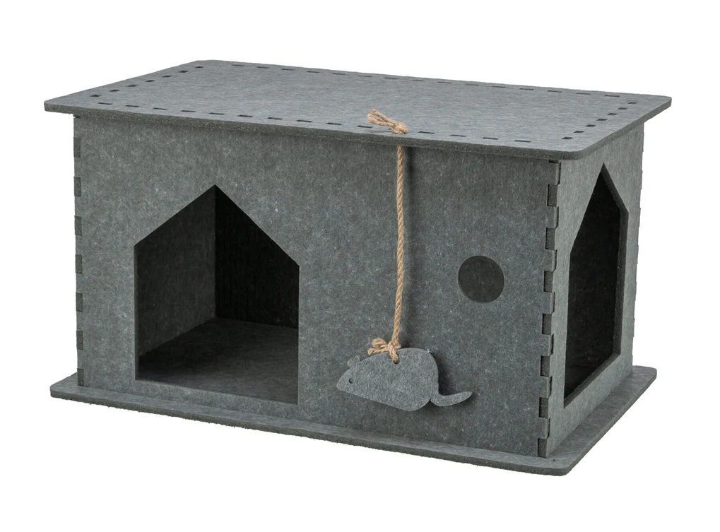 TRIXIE Höhle Lene, Filz, 54 × 30 × 35 cm, grau