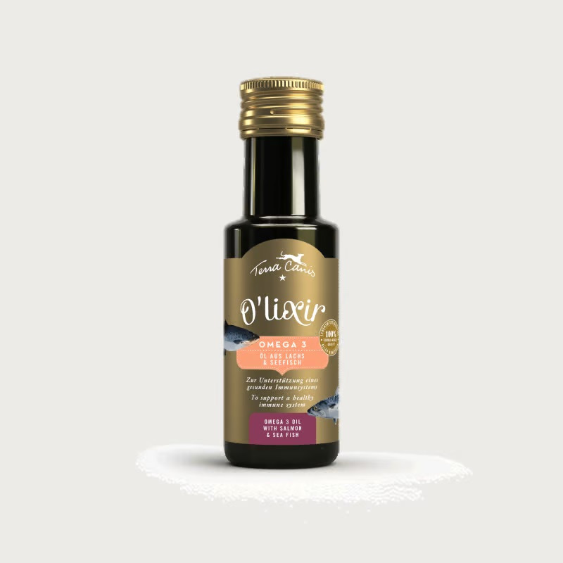 Terra Canis Omega-3-Fischöl 100 Gramm Nahrungsergänzung für Hunde