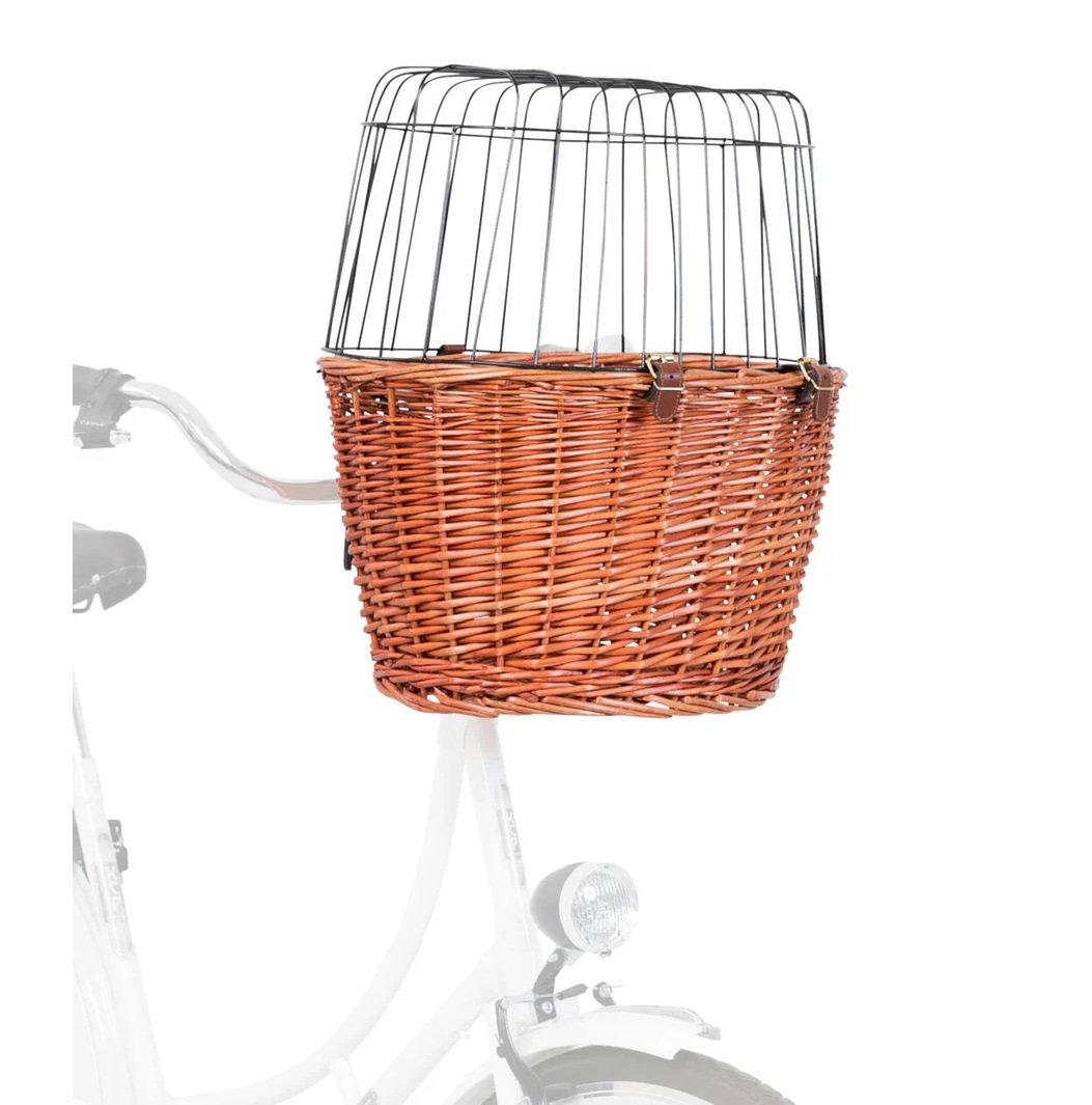 TRIXIE Front-Fahrradkorb, 44 × 48 × 33 cm, natur