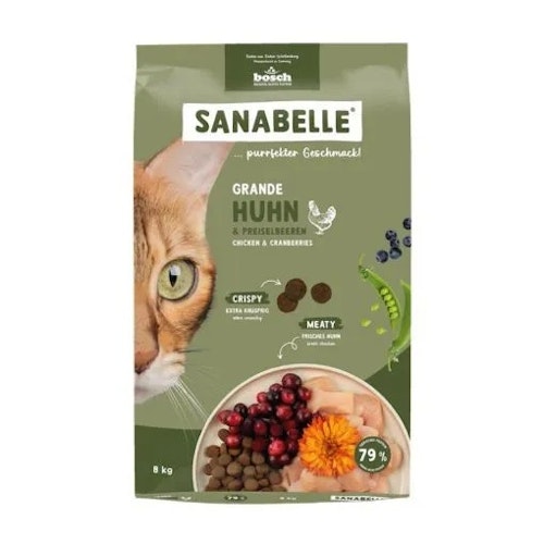 Sanabelle 1 x 8kg Grande Huhn Katzentrockenfutter