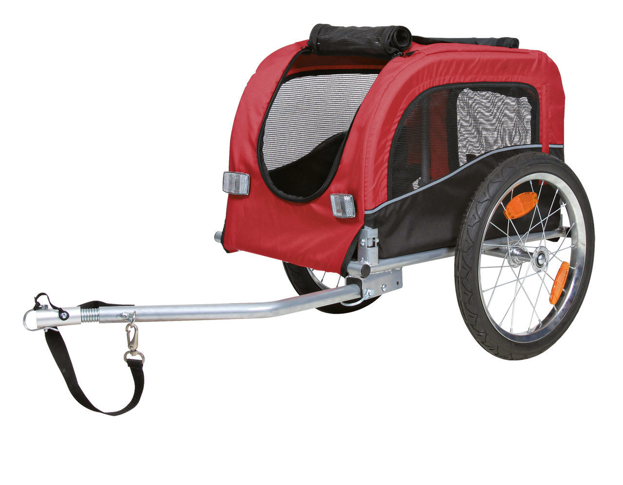 TRIXIE Fahrrad-Anhänger schwarz/rot