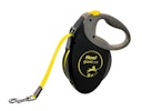 Vorschaubild flexi NEON GIANT Gurt 8m schwarz/neongelb Roll-Leine für Hunde