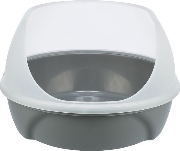 TRIXIE Katzentoilette Simao, hoher Rand, 48 × 30 × 58 cm, grau