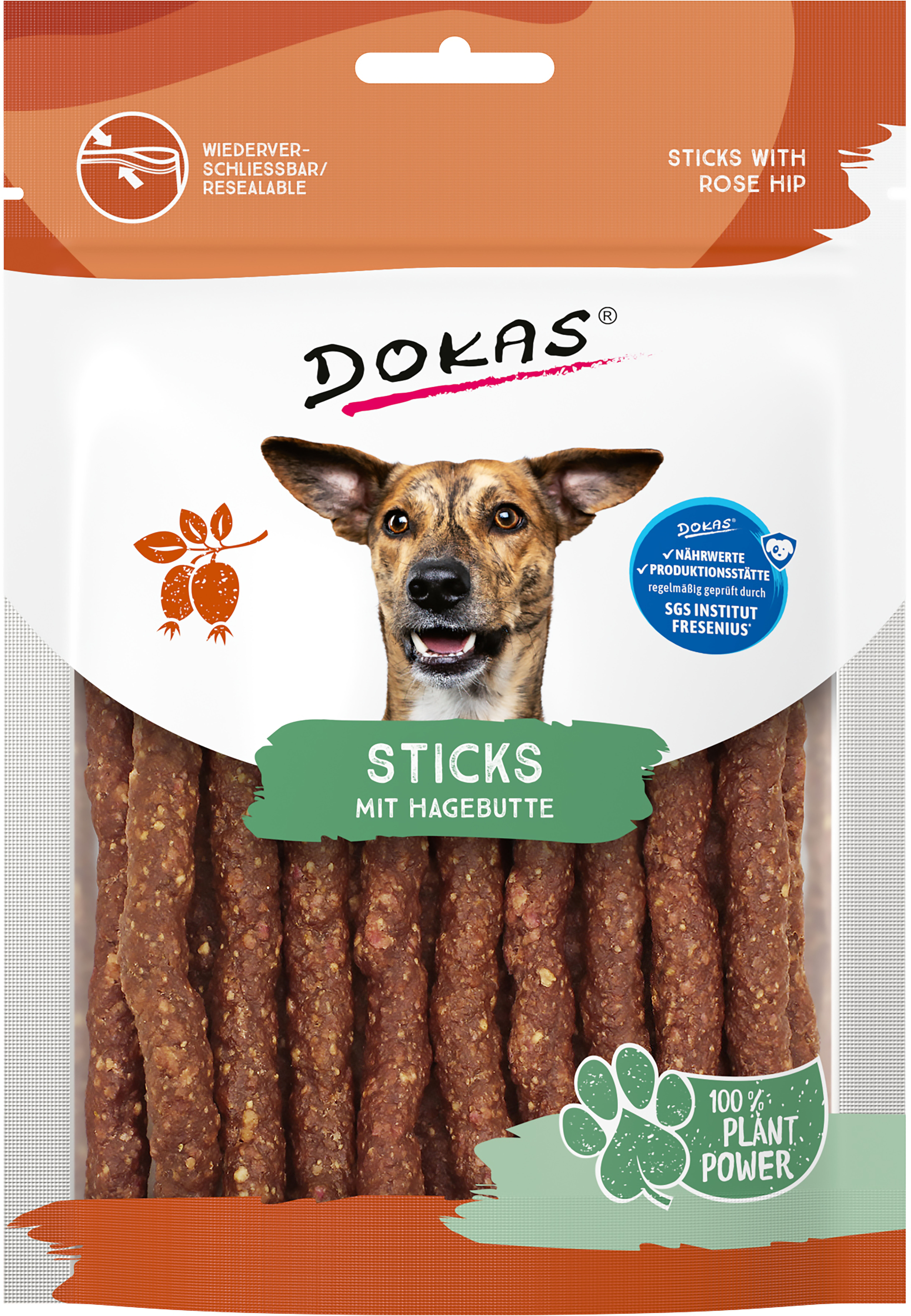 DOKAS Sticks Hagebutte Hundesnack