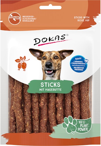 DOKAS Sticks Hagebutte Hundesnack