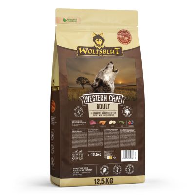 WOLFSBLUT Western Cape Strauß mit Banane Hundetrockenfutter