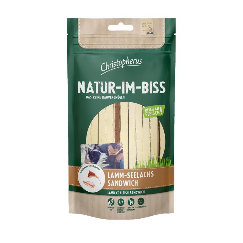 Christopherus 24 x 70g Natur-Im-Biss Lamm-Seelachs-Sandwich