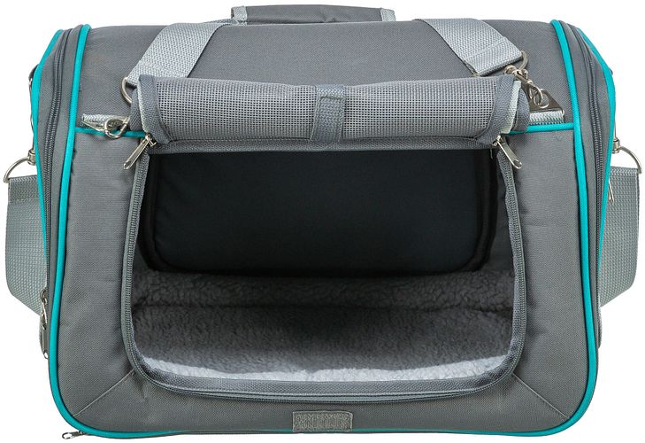 TRIXIE Wohn- und Transporttasche Vicky, 40 × 27 × 28 cm, grau