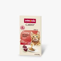 animonda Carny Adult Creme Rind+Taurin 6x16g Katzensnack