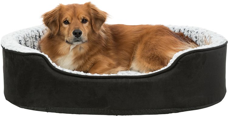 TRIXIE Vital Bett Lino, oval, schwarz/grau