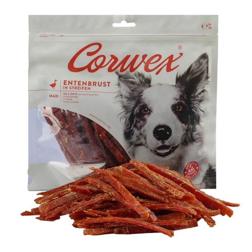 Corwex Entenbrust in Streifen Hundesnack