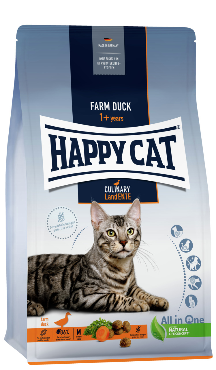 HAPPY CAT Supreme Culinary Land-Ente Katzentrockenfutter