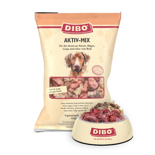 DIBO Aktiv Mix Spezialfutter / Frostfutter für Hunde