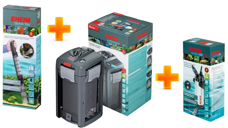 EHEIM Außenfilter Pfrofessional 4+ 350T & ReeflexUV 500 UV-Klärer & Schlammabsauger  -  Vorteils-Paket EHEIM Außenfilter Pfrofessional 4+ 350T & ReeflexUV 500 UV-Klärer & Schlammabsauger  -  Vorteils-Paket