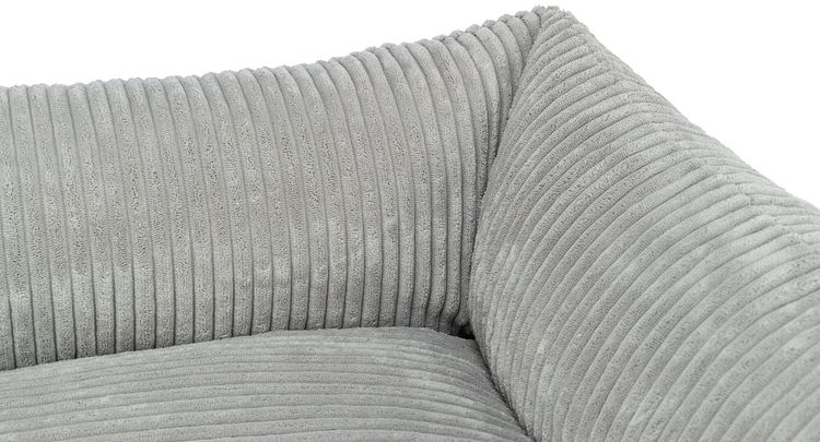 TRIXIE Vital Bett Jonna eckig mit Cordplüsch und Memory-Foam, hellgrau