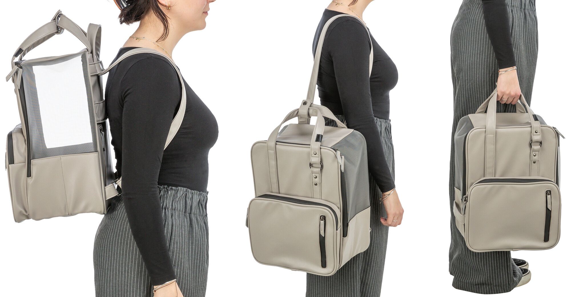 TRIXIE Rucksack CityStyle, 30 × 20 × 40 cm, hellgrau