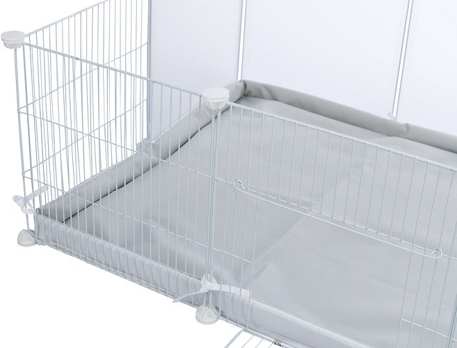 TRIXIE Indoor Freilaufgehege, Metall/Kunststoff, 140 × 35 × 70 cm, weiß