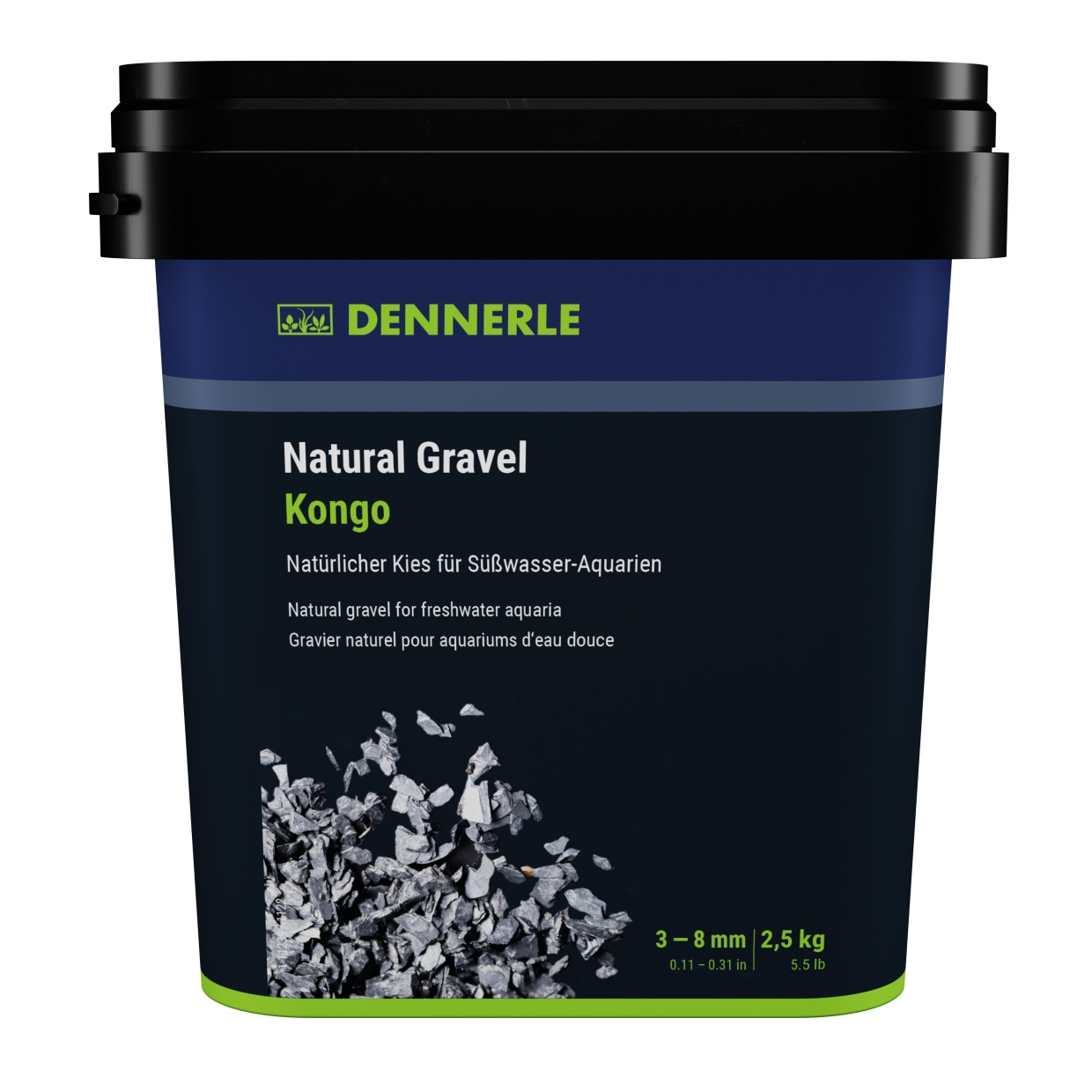 DENNERLE Natural Gravel Kongo 2,5 Kilogramm Aquarieneinrichtung