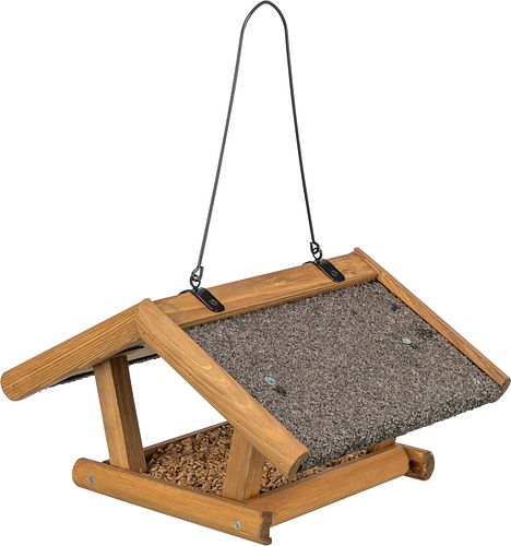 TRIXIE Futterhaus zum Aufhängen, Kiefernholz, 30 × 18 × 28 cm, braun
