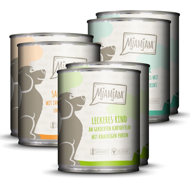 MJAMJAM Mixpaket 6 x 800g Dose HundenassfutterVorschaubild